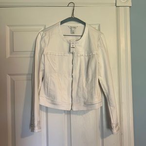 White jean jacket